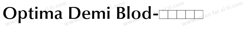 Optima Demi Blod字体转换
